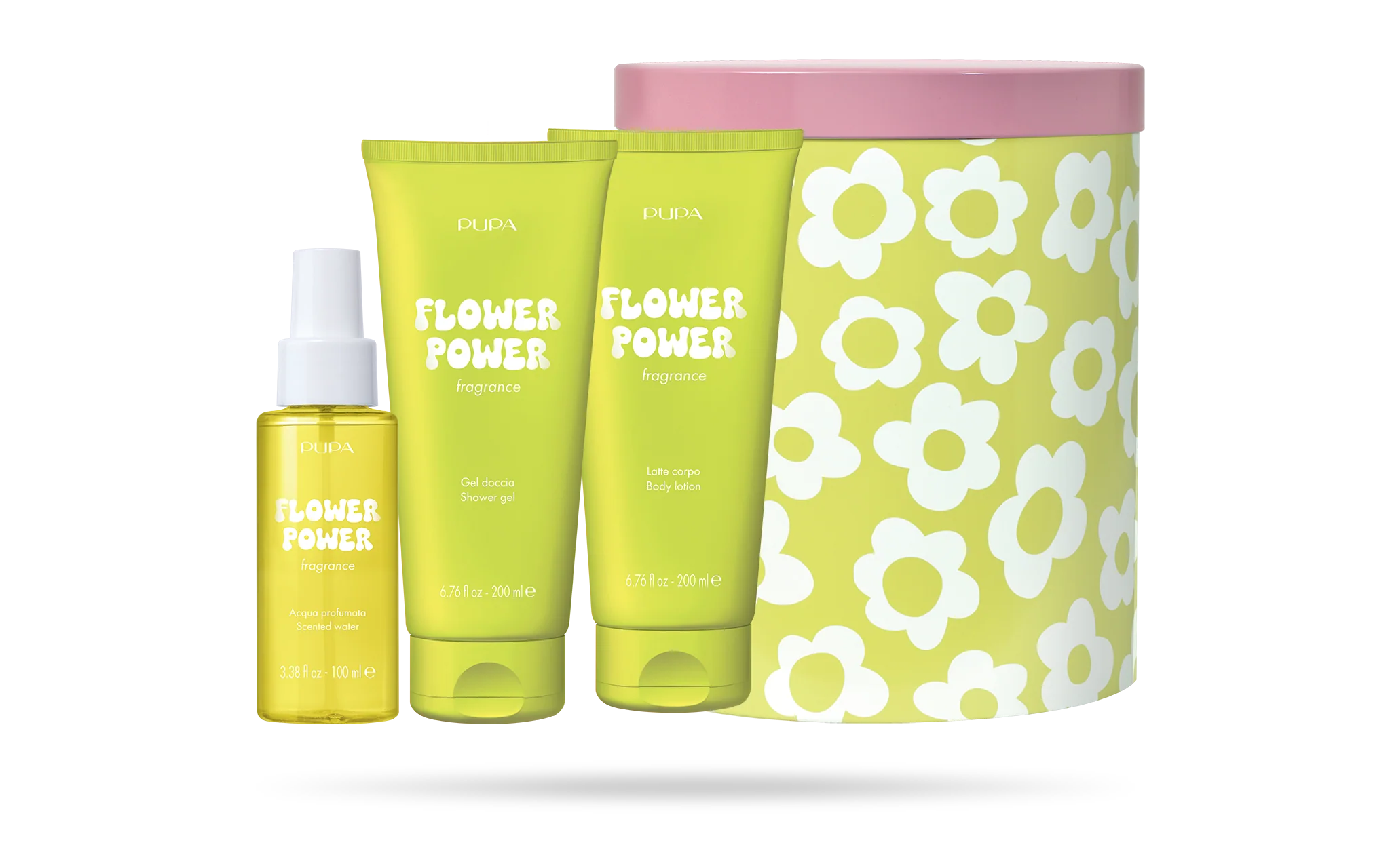 Happy Box Kit 4 Shower Gel, Body Milk and Scented Water - Image 4