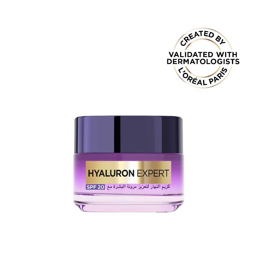 Hyaluron Expert, Replumping and Moisturizing Day Cream, against Fine Lines, for Intense Hydration, with Hyaluronic Acid and SPF 20