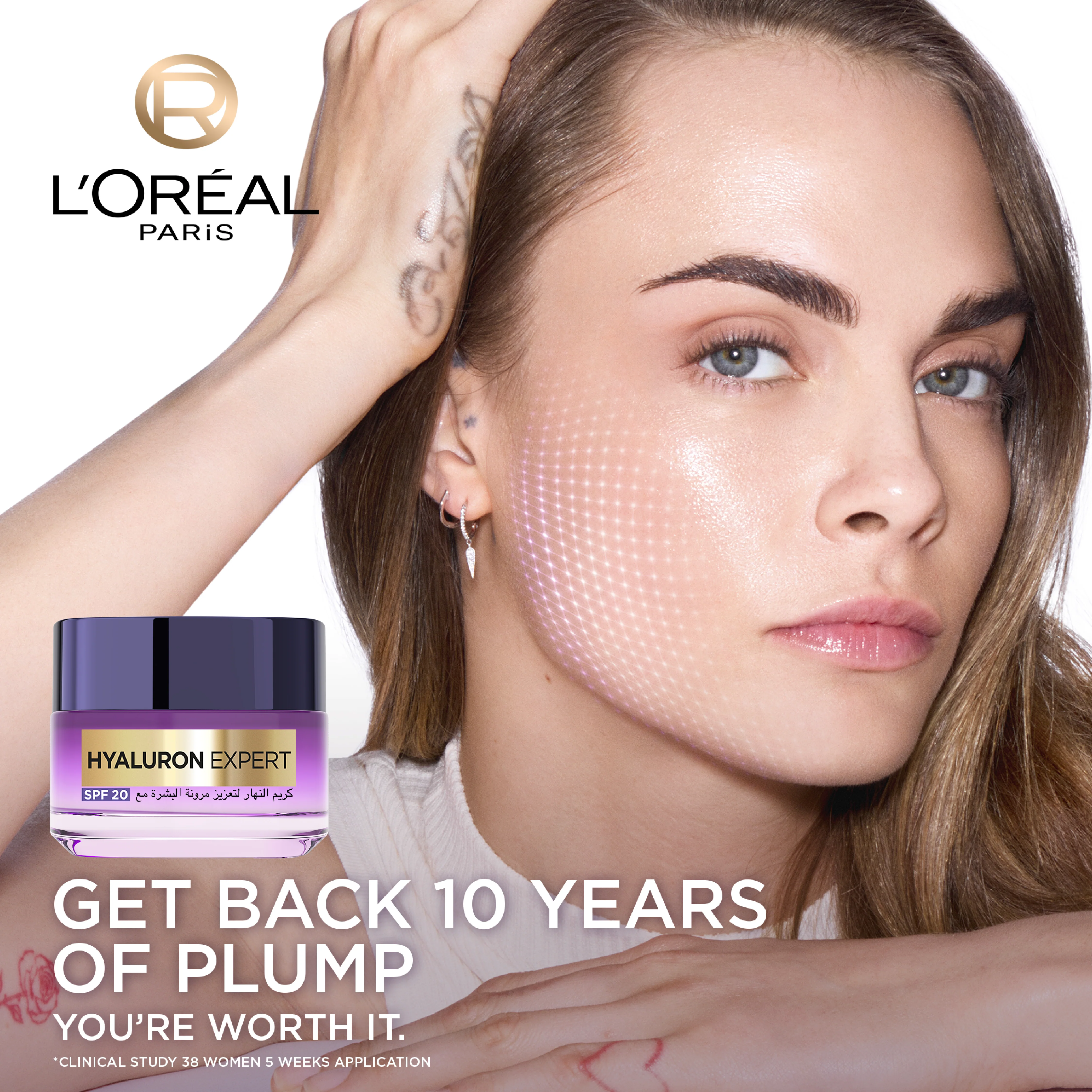 Hyaluron Expert, Replumping and Moisturizing Day Cream, against Fine Lines, for Intense Hydration, with Hyaluronic Acid and SPF 20 - Image 4