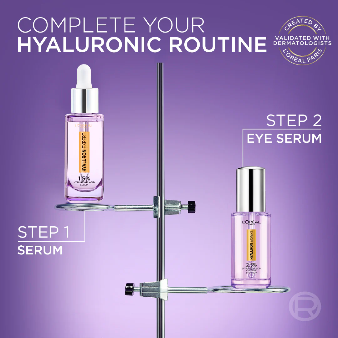 Hyaluron Expert Eye Serum, Targeted Eye Contour Treatment for Hydration and Plump, with Hyaluronic Acid and Caffeine - Image 2