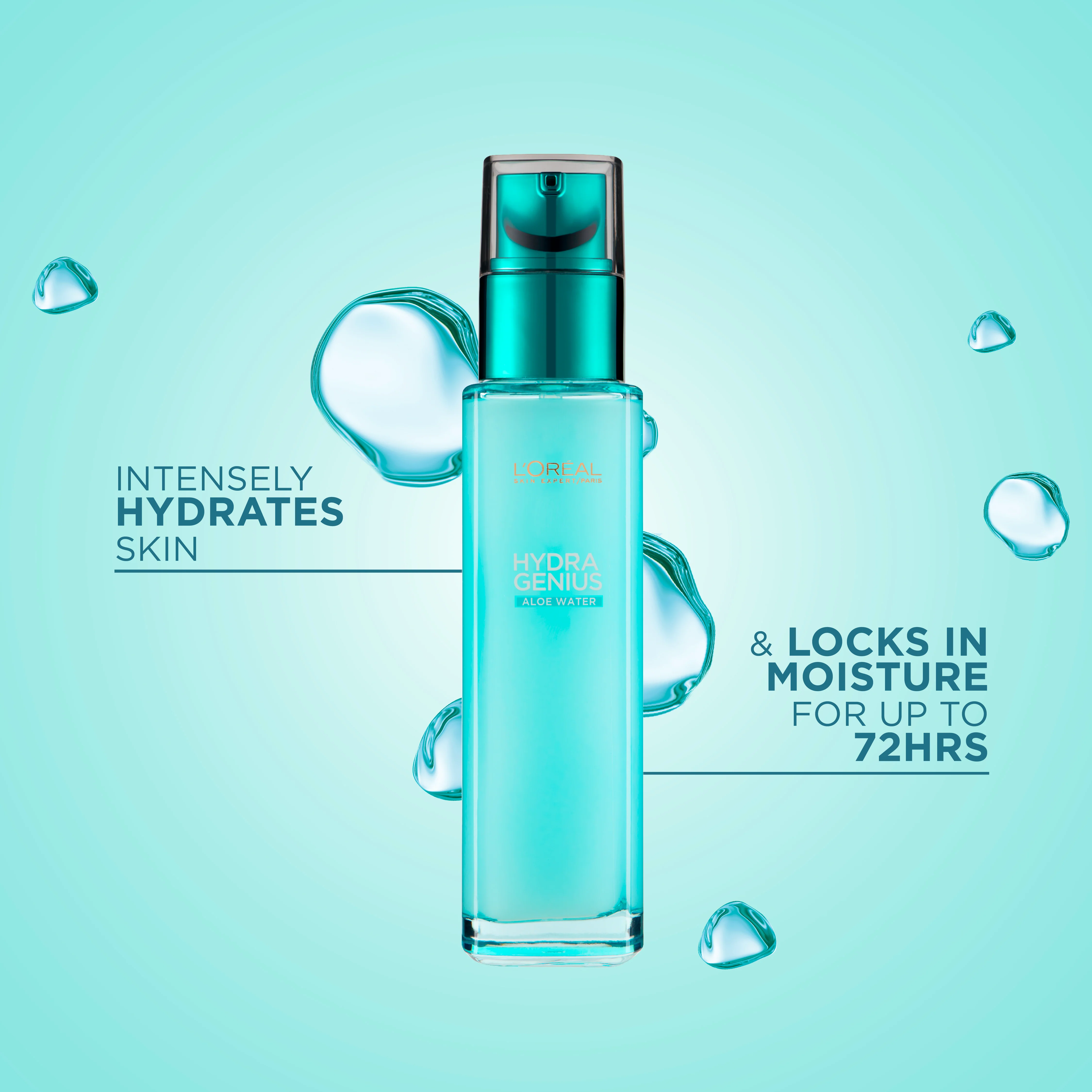 Hydra Genius, Water-Based Gel Facial Moisturiser, with Aloe Vera, for Normal to Combination Skin - Image 3
