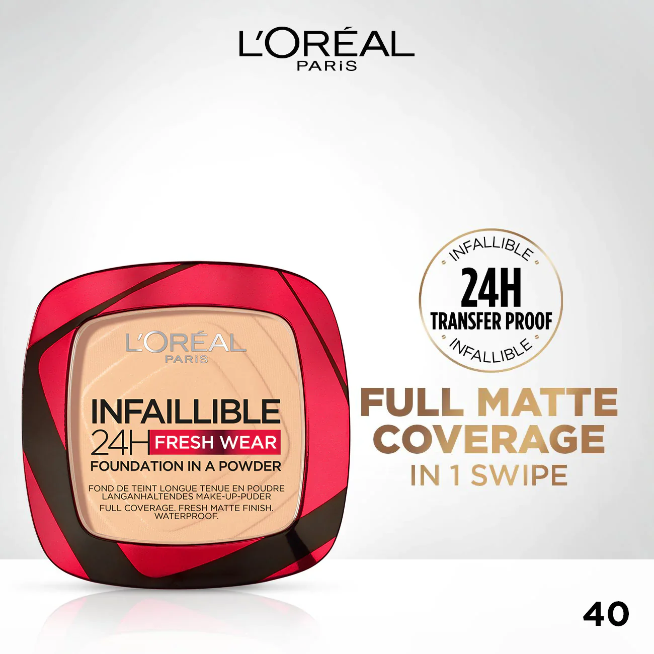 Infaillible Up to 24H Fresh Wear Foundation in a Powder- Waterproof, Heatproof, Sweatproof - Image 2