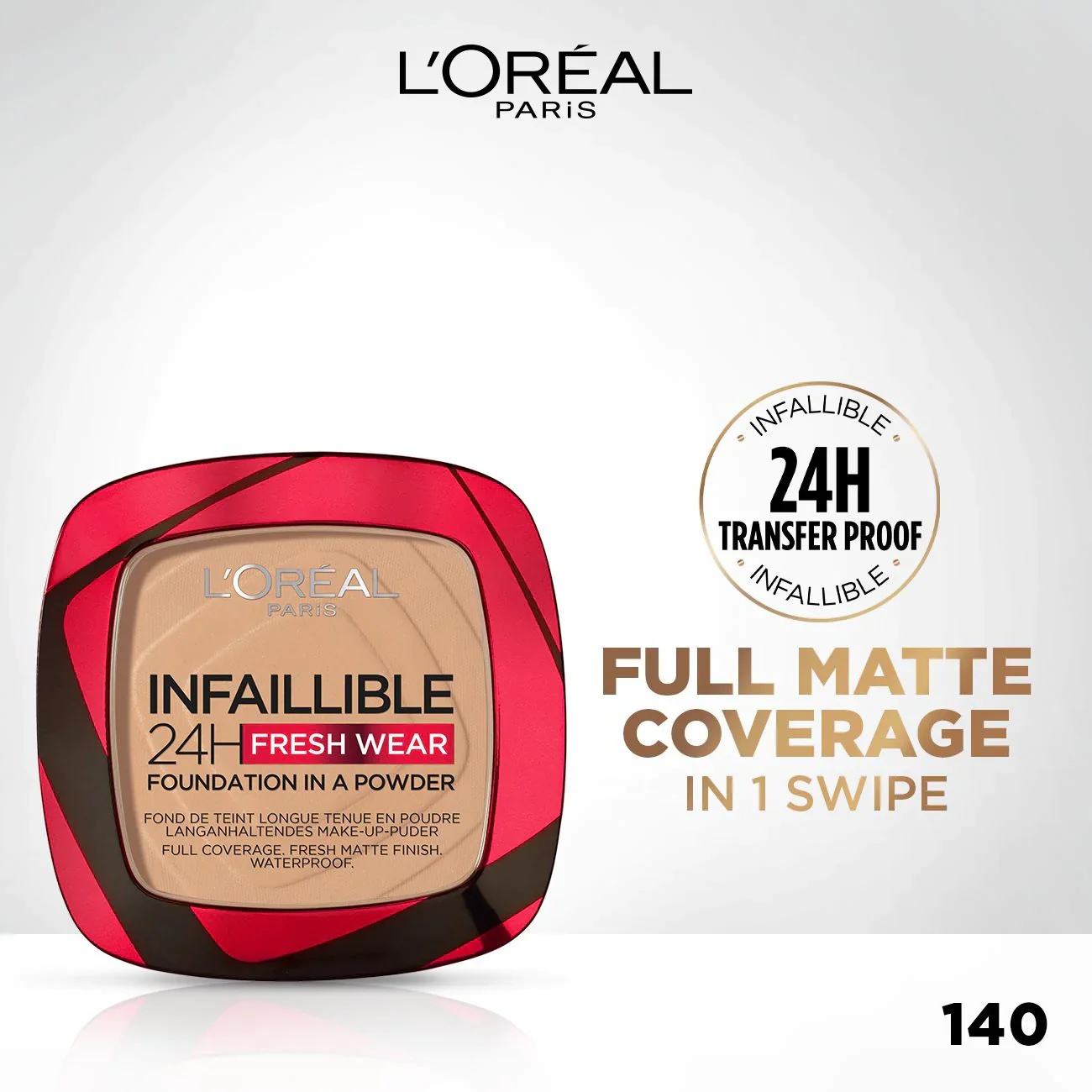 Infaillible Up to 24H Fresh Wear Foundation in a Powder- Waterproof, Heatproof, Sweatproof - Image 4
