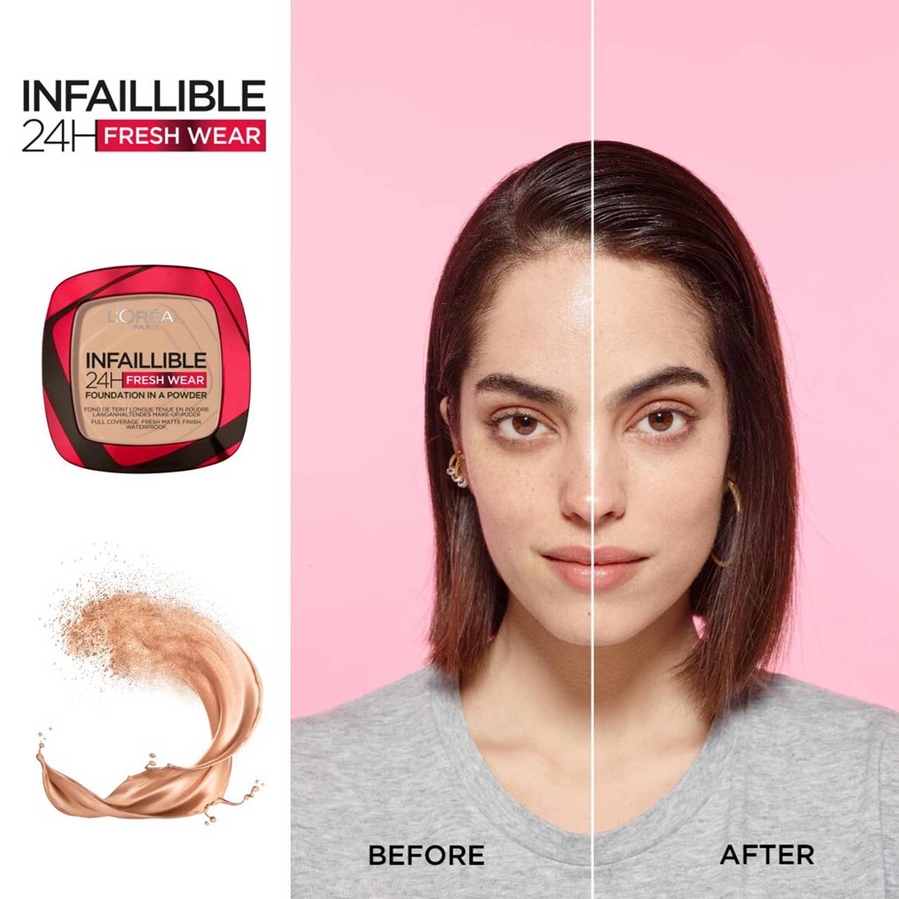 Infaillible Up to 24H Fresh Wear Foundation in a Powder- Waterproof, Heatproof, Sweatproof - Image 9