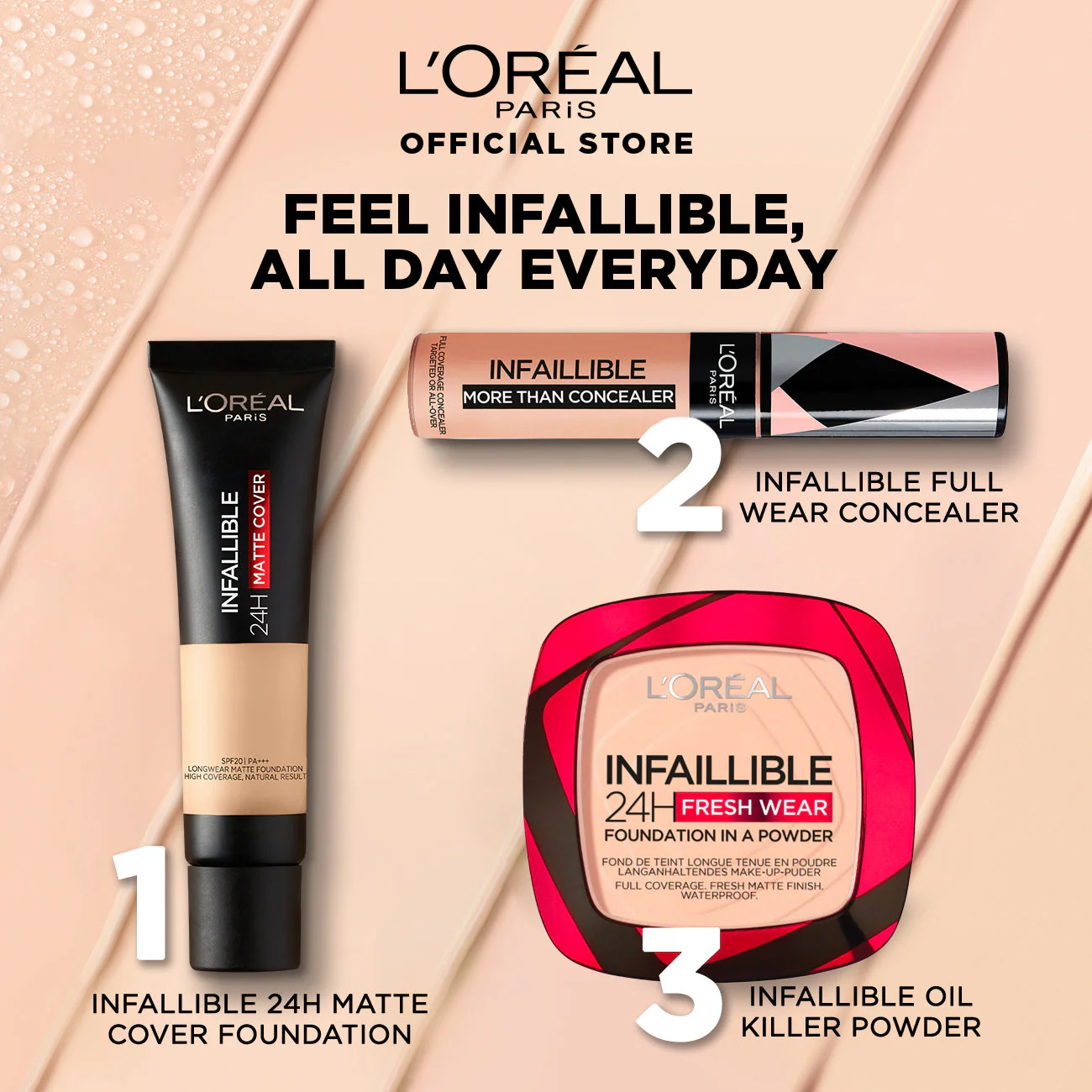 Infaillible Full Wear Waterproof Concealer Up To 24h Full Coverage-Flawless Matte Finish - Image 6