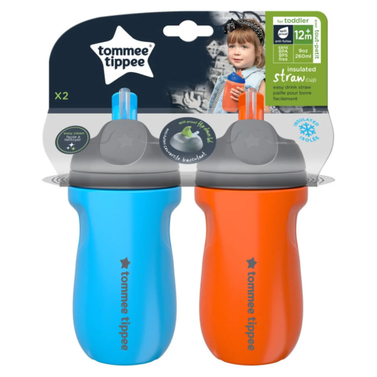 Insulated Straw Cup (12M+) - Pack of 2