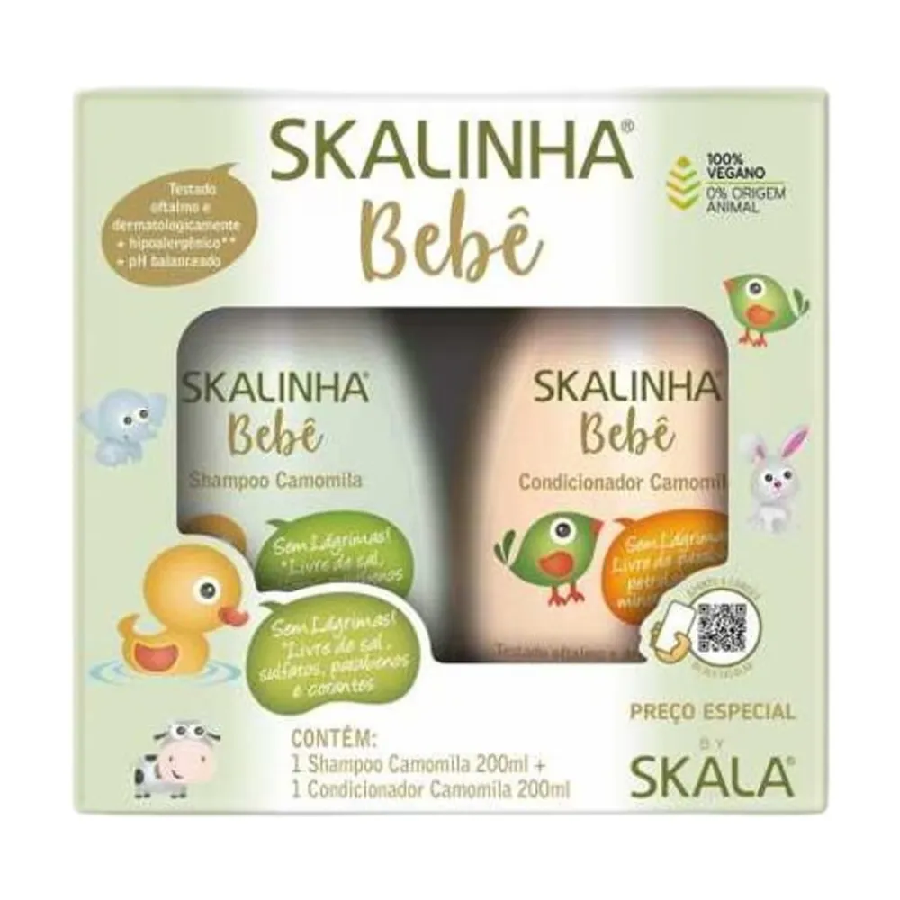 Kit Skala Shampoo e Condicionador Skalinha Bebê Camomila