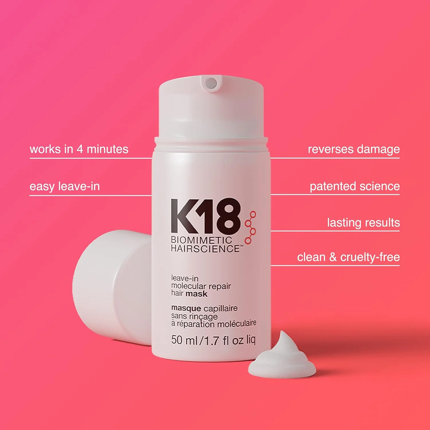 Leave-In Molecular Hair Mask - Repairs Dry or Damaged Hair - Image 5
