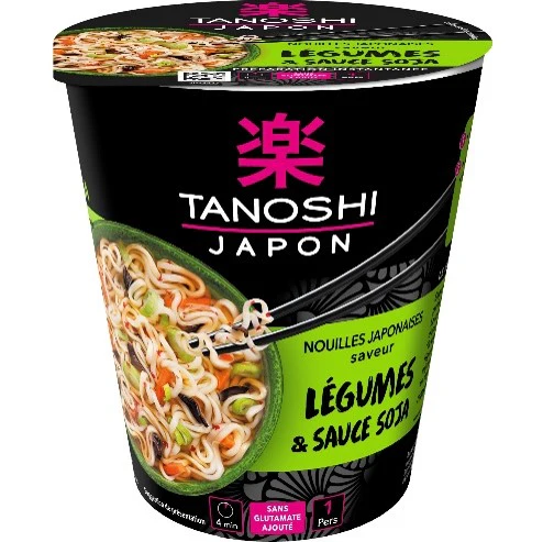 LES NOUILLES JAPONAISES legumes et sauce soja 65g