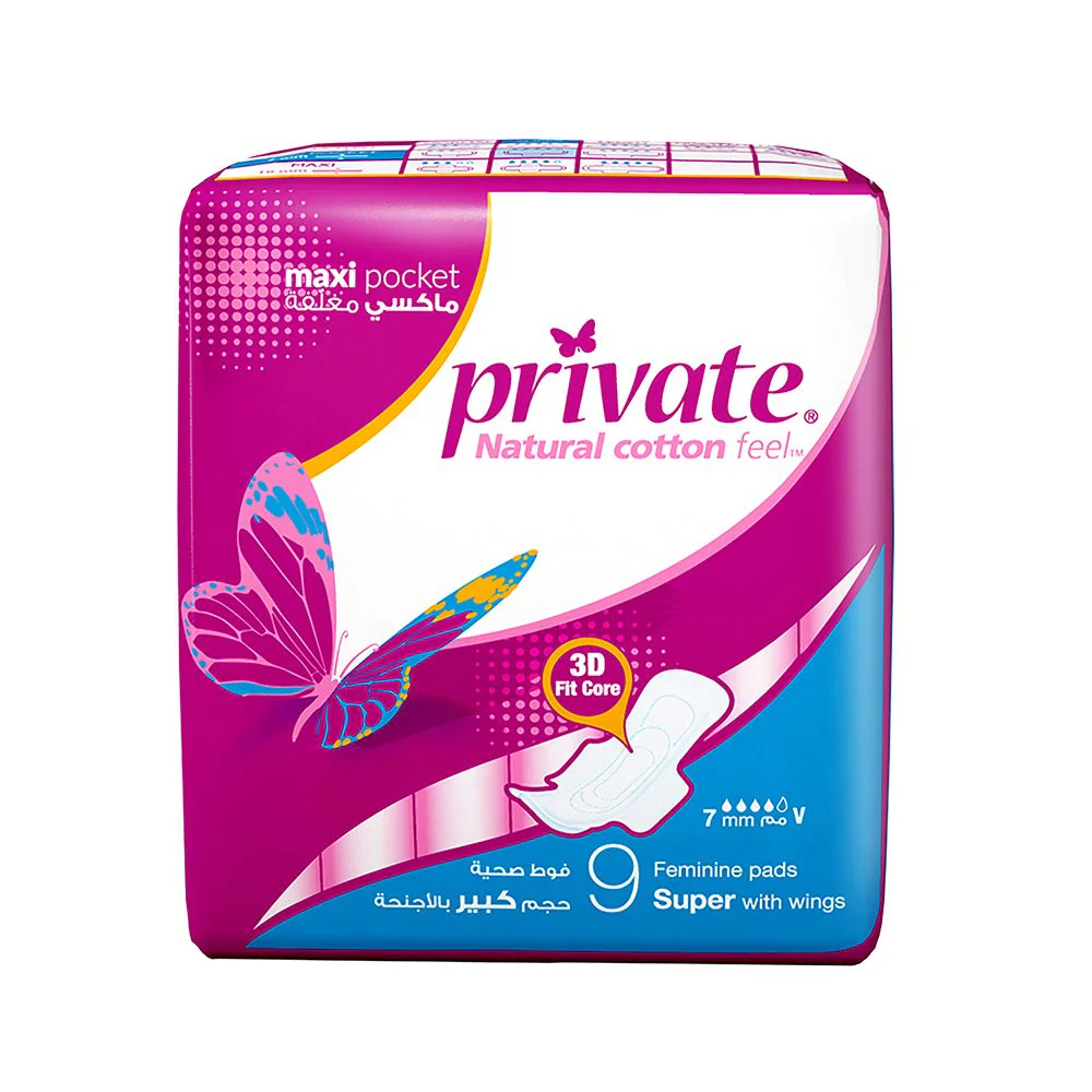 Maxi Pocket Super with Wings Unscented ‚9 Pads
