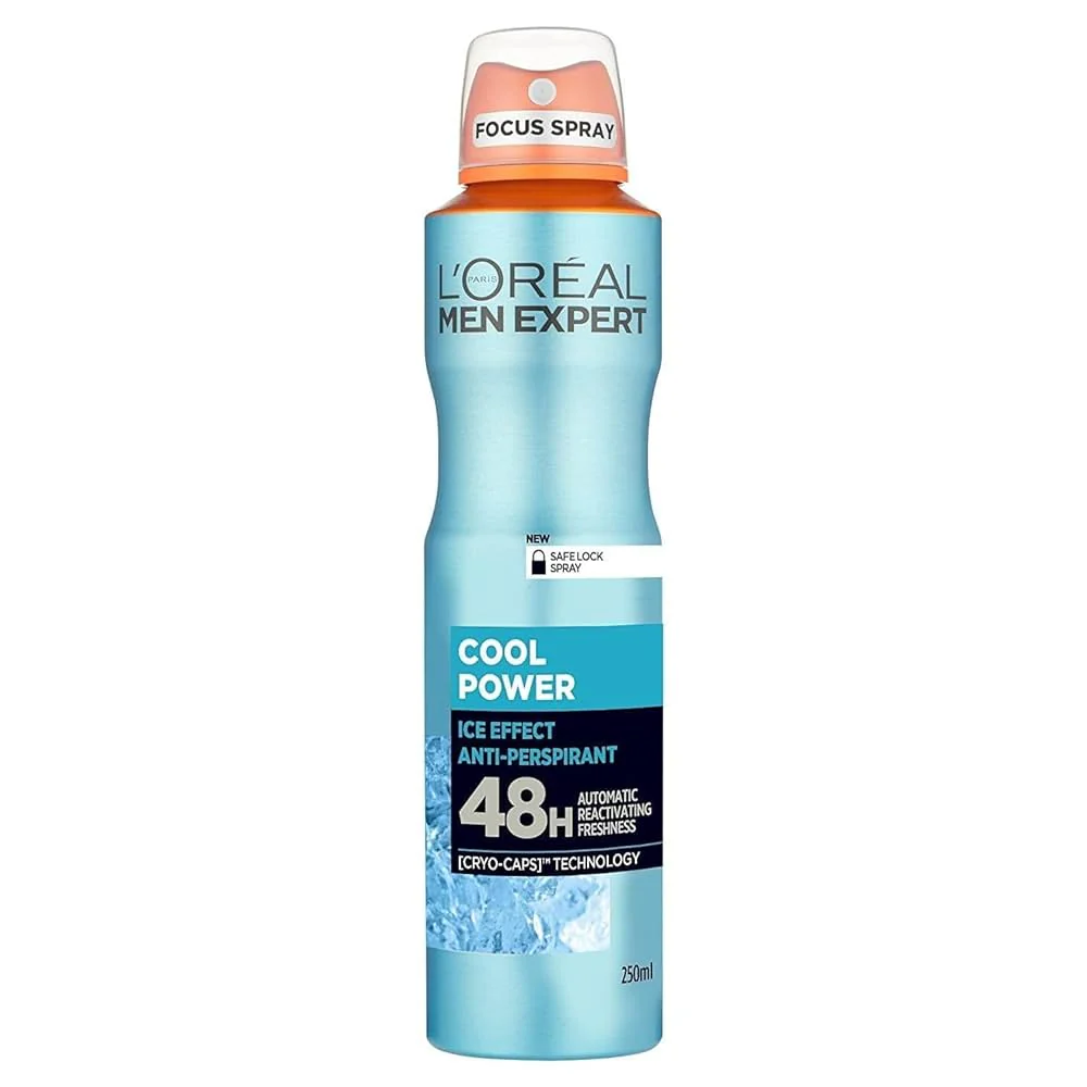 Men Expert Cool Power 48H Anti-Perspirant Ice-Effect Spray Deodorant