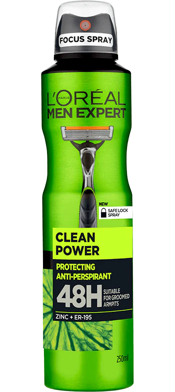 Men Expert Men Expert Clean Power 48H Anti-Perspirant Deodorant Spray