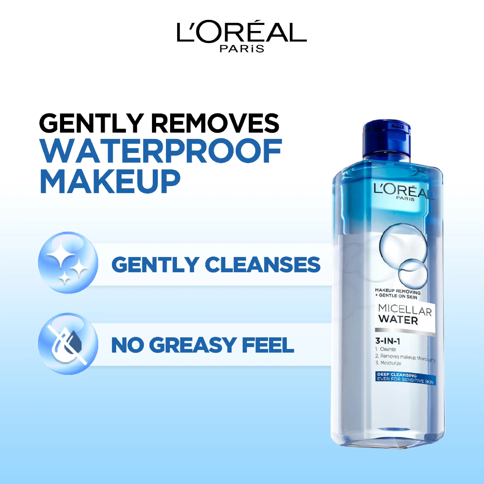 3-in-1 Bi-Phase Micellar Water, Deeply Cleanse, Remove Water Proof Makeup and Soothe, for All Skin Types and Sensitive Skin - Image 3