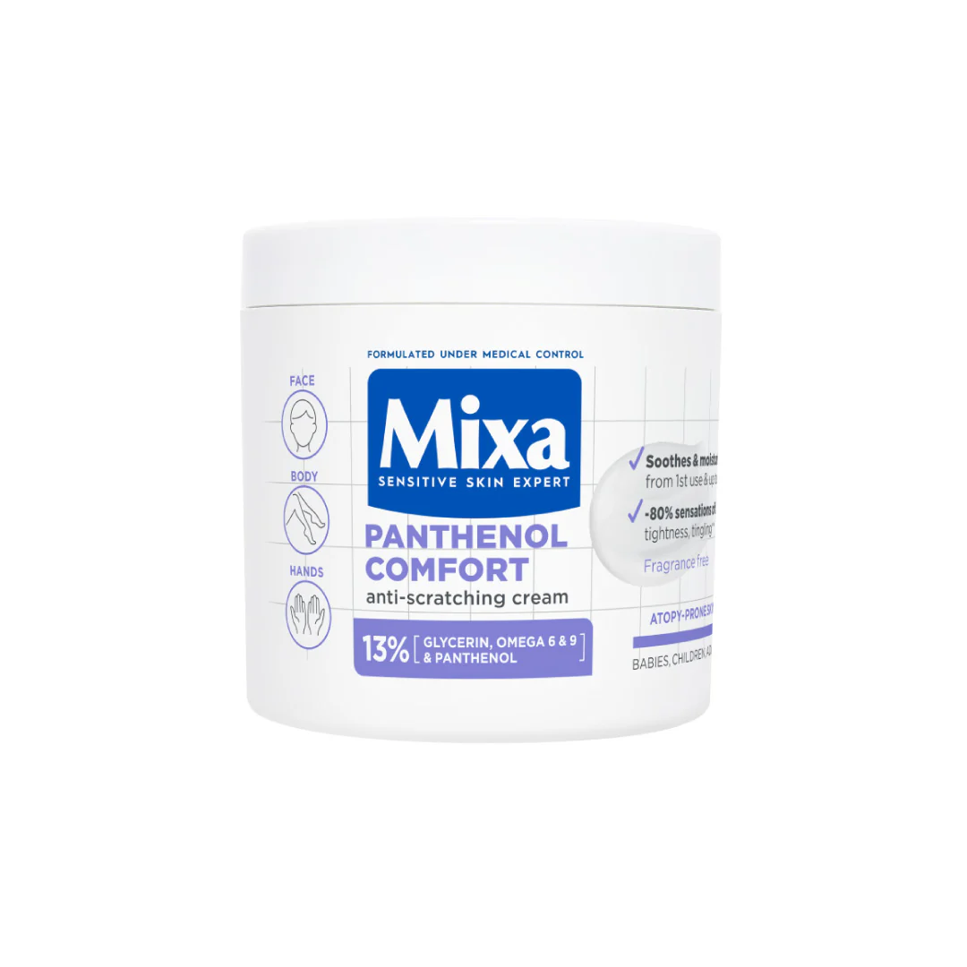 Panthenol Comfort Cream Jar - Anti-Scratching Cream - For Dry Skin, Atopy Prone Skin and Eczema - For Face, Hands & Body
