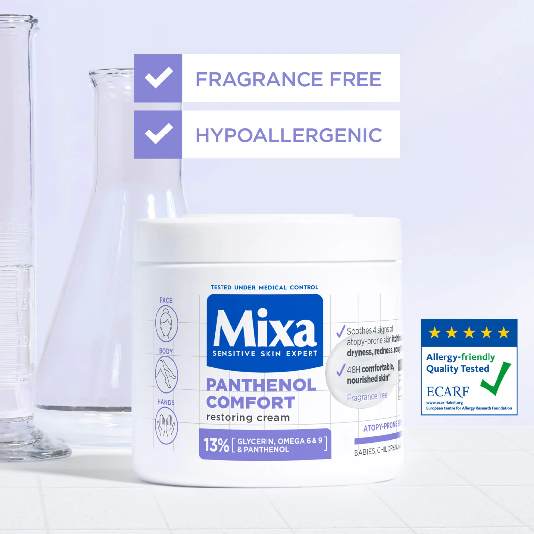 Panthenol Comfort Cream Jar - Anti-Scratching Cream - For Dry Skin, Atopy Prone Skin and Eczema - For Face, Hands & Body - Image 4