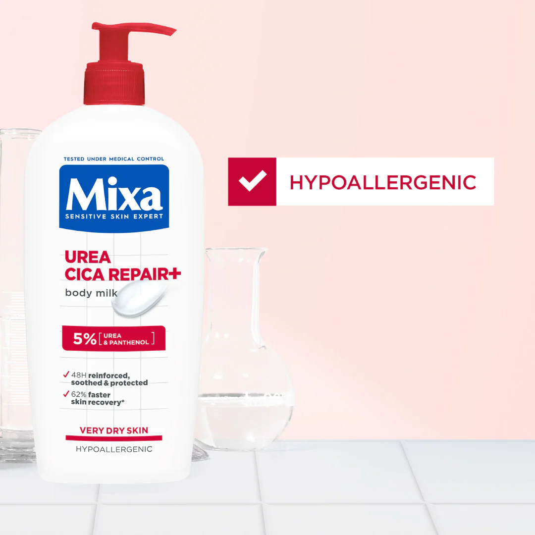 Urea Cica Repair Body Lotion - For Keratosis Pilaris, Dry, Flaky, Strawberry, Rough, & Fragile Skin & Tiny Reddish Bumps - With 5% Urea and Panthenol - Image 4