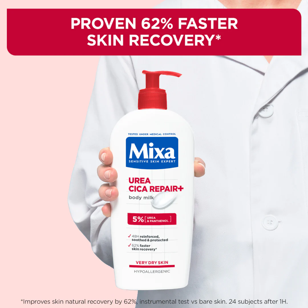 Urea Cica Repair Body Lotion - For Keratosis Pilaris, Dry, Flaky, Strawberry, Rough, & Fragile Skin & Tiny Reddish Bumps - With 5% Urea and Panthenol - Image 5