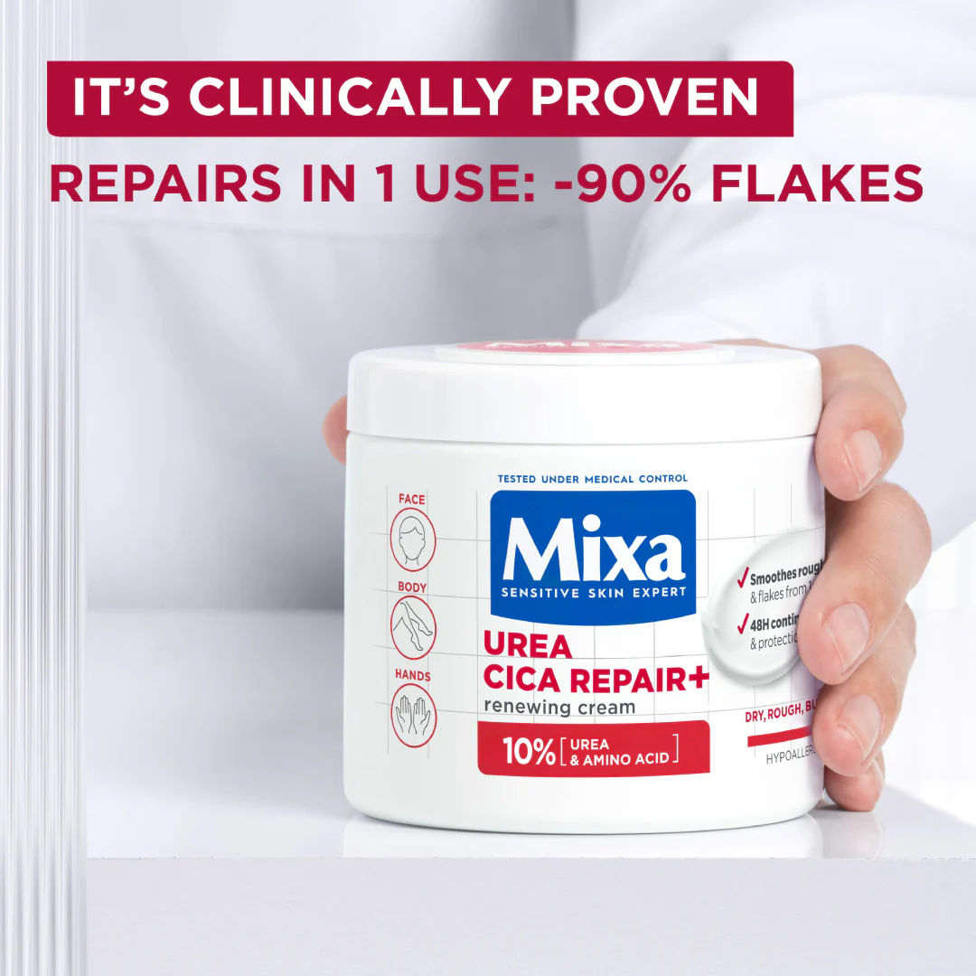 Urea Cica Repair Cream Jar - For Keratosis Pilaris, Dry Rough Fragile Skin & Tiny Reddish Bumps - For Face, Hands & Body - Image 6