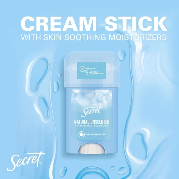 Natural Unscented cream antiperspirant stick for women 40 ml - Image 2
