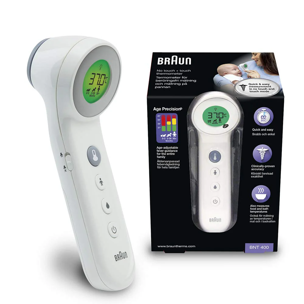 No touch + touch forehead thermometer