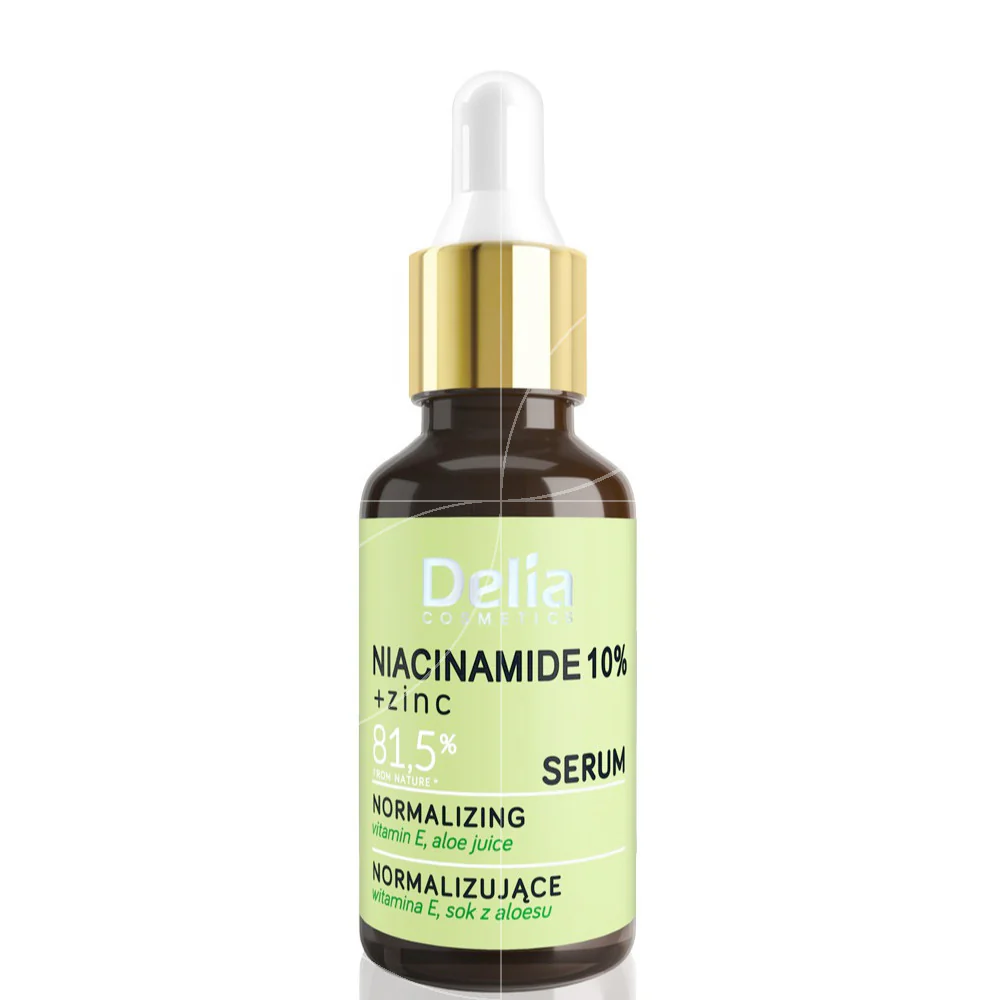 Normalizing facial serum with 10% niacinamide for skin
