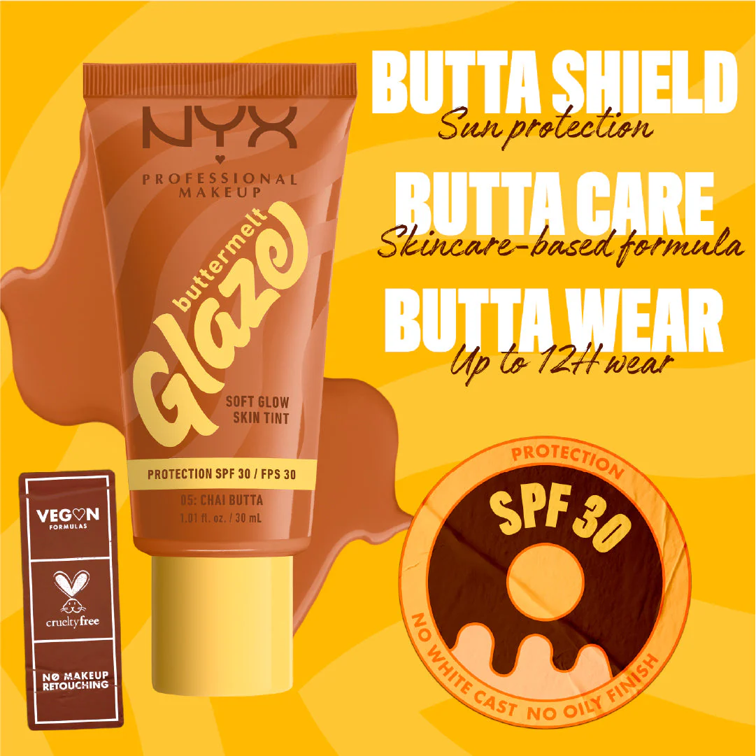 Buttermelt Glaze Soft Glow Skin Tint SPF30, Foundation, 12H Wear - Image 15