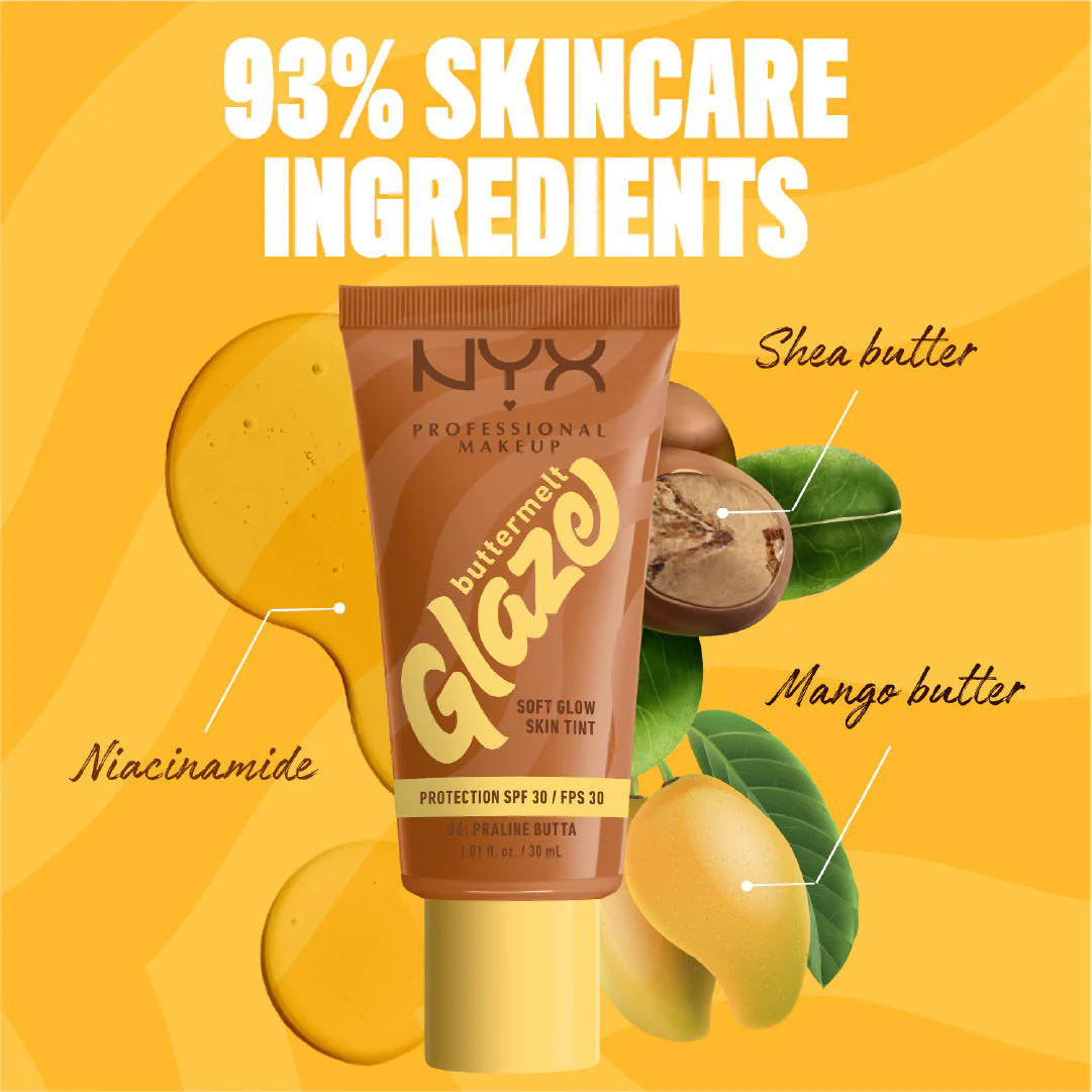 Buttermelt Glaze Soft Glow Skin Tint SPF30, Foundation, 12H Wear - Image 20