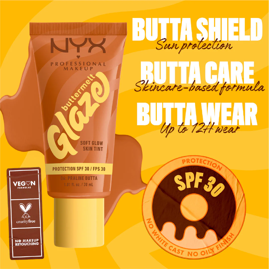Buttermelt Glaze Soft Glow Skin Tint SPF30, Foundation, 12H Wear - Image 21