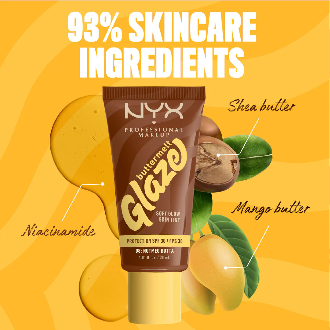 Buttermelt Glaze Soft Glow Skin Tint SPF30, Foundation, 12H Wear - Image 32