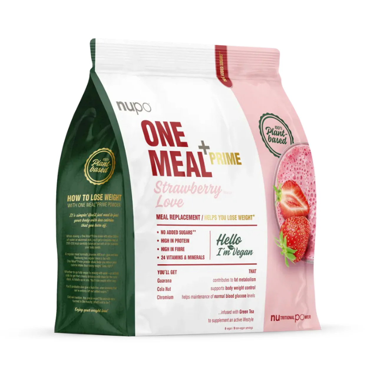 One Meal + PRIME Vegan Strawberry Love Shake