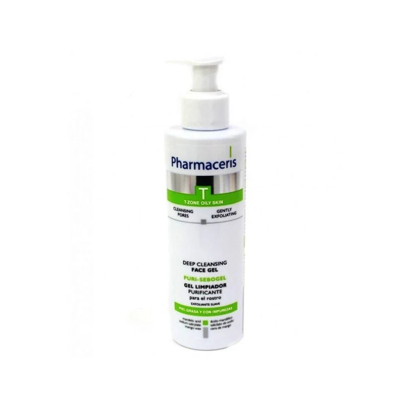 Pharmaceris T Puri Sebogel Face Gel Wash Antibacterial 190ml - Image 2