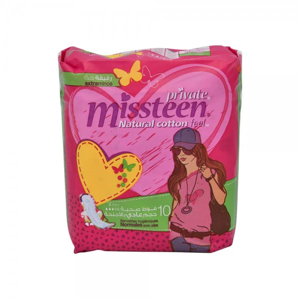 Private Missteen Natural Cotton Feel 10 pads - Image 2