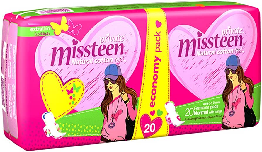 Private Missteen Natural Cotton Normal With Wings 20 Pads - Image 2