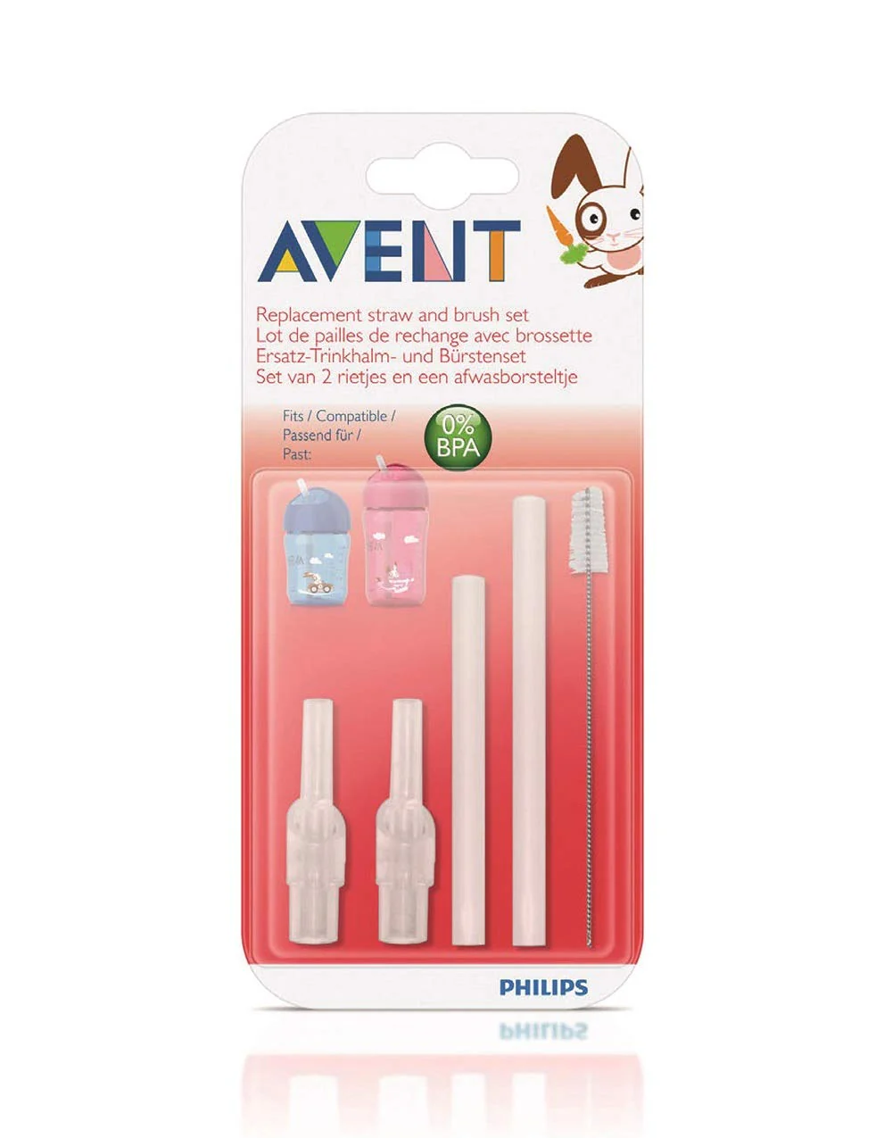 Replacement straw With brush- Set Of 2