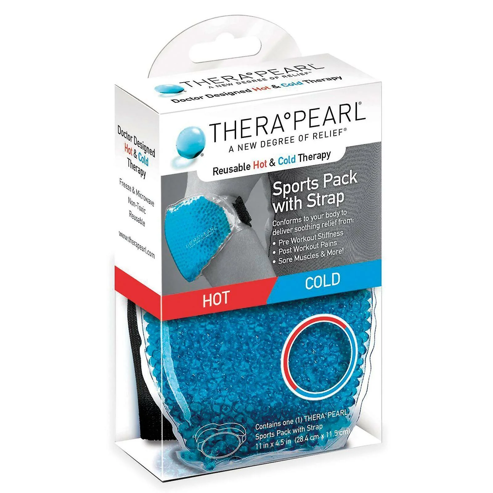 Reusable Hot-Cold Sports Pack with Strap, Sports injury with Gel Beads