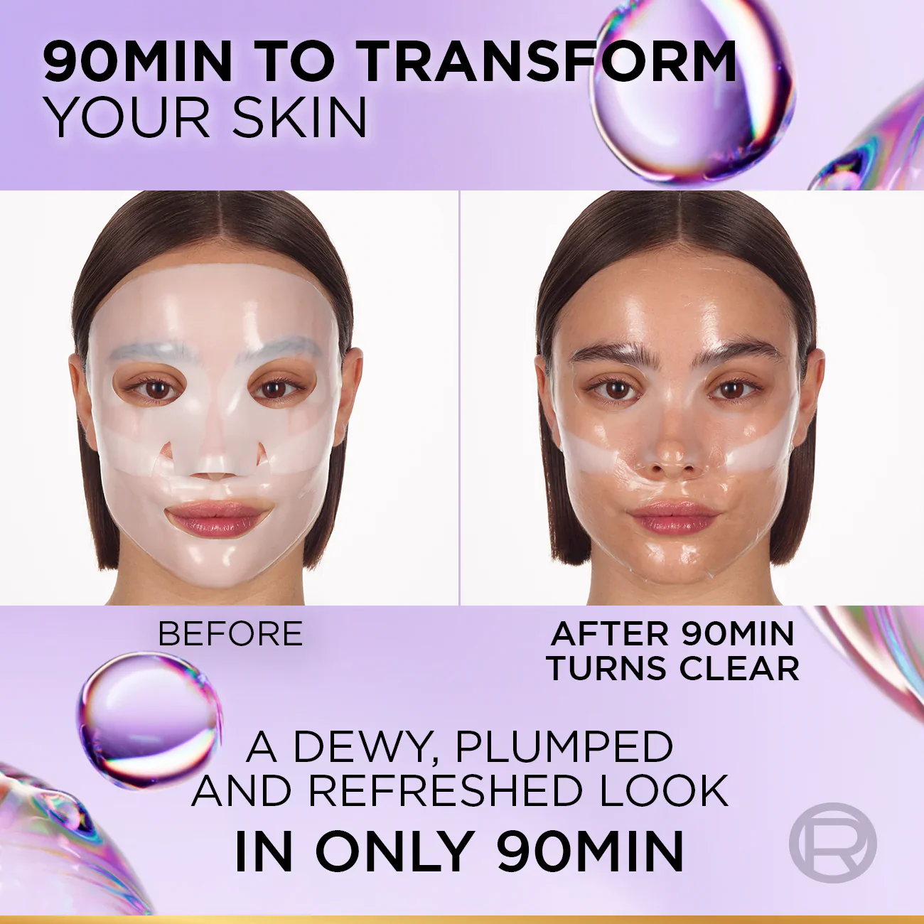 Revitalift Glass Skin Hydrogel Glow Mask, Transform Your Skin For A Dewy, Plumped, Glass Skin In Only 90 Minutes - Image 4
