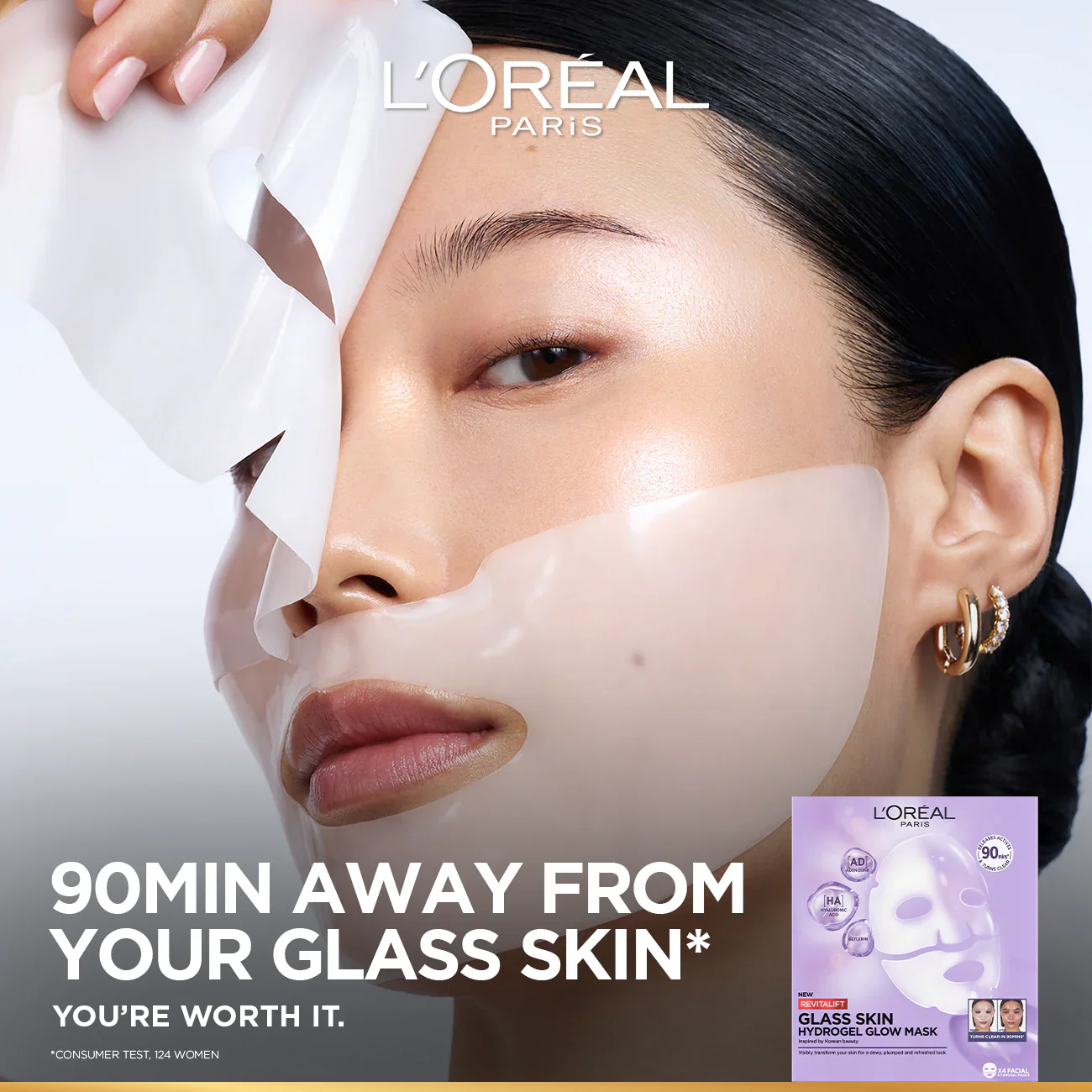 Revitalift Glass Skin Hydrogel Glow Mask, Transform Your Skin For A Dewy, Plumped, Glass Skin In Only 90 Minutes - Image 6