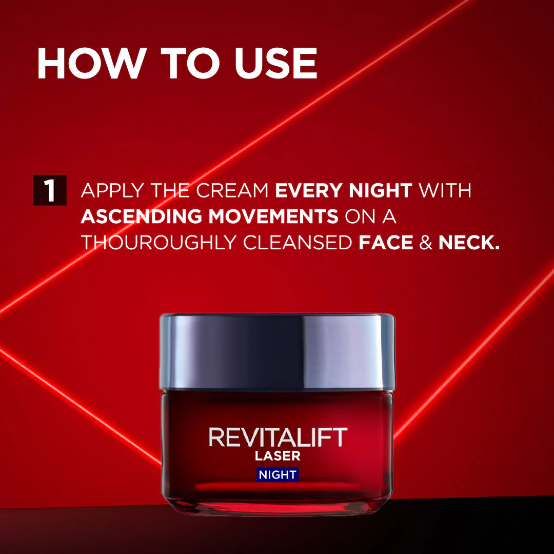 Revitalift Laser x3 Anti-Aging Moisturizing Night Cream, against Wrinkles and Signs of Aging, with Pro-Retinol - Image 5