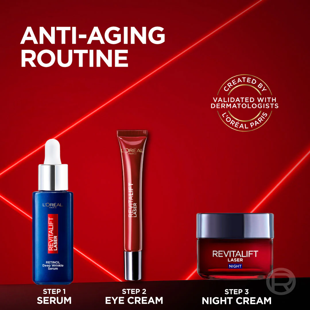 Revitalift Laser x3 Anti-Aging Moisturizing Night Cream, against Wrinkles and Signs of Aging, with Pro-Retinol - Image 7