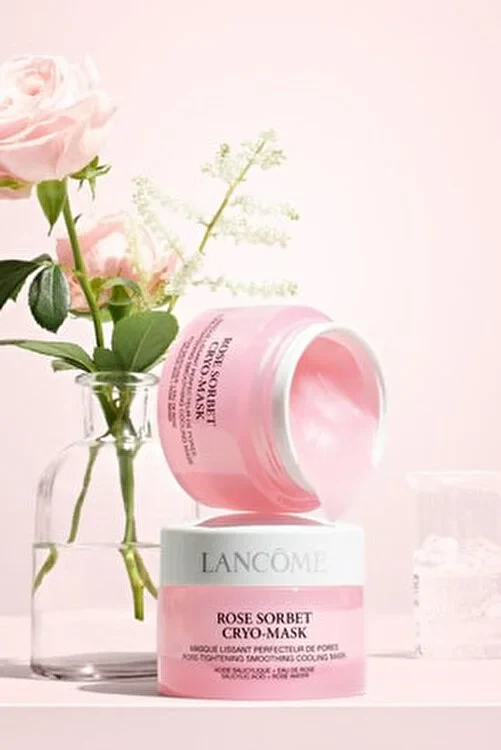 Rose Sorbet Cryo-Mask - Pore Tightening Smoothing Cooling Face Mask with Salicylic Acid & Rose Water - Image 4