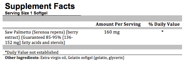Saw Palmetto 160mg - Image 2