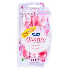 SCHICK INTUITION QUATTRO FOR WOMEN SENSITIVE SKIN  3 PCS