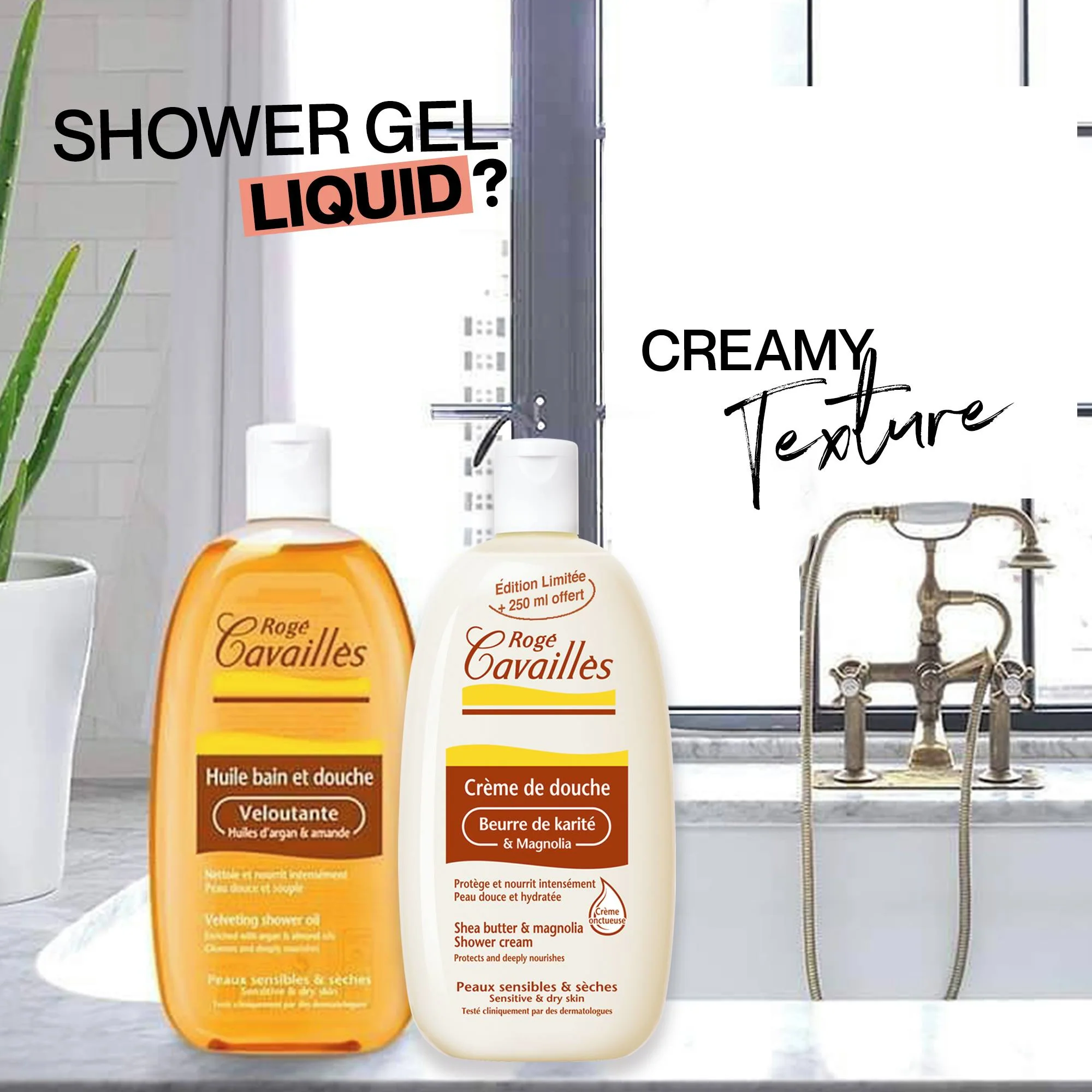 Shea Butter & Magnolia Shower Cream Sensitive & Dry Skin - Image 4
