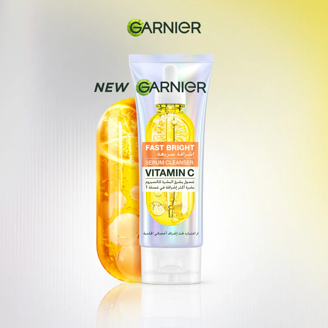 Garnier Fast Bright Serum Cleanser - Dual Action Foam Cleanser, Brightens in 1 Wash - For All Skin Types, Even Sensitive Skin - 100 ml - Image 2