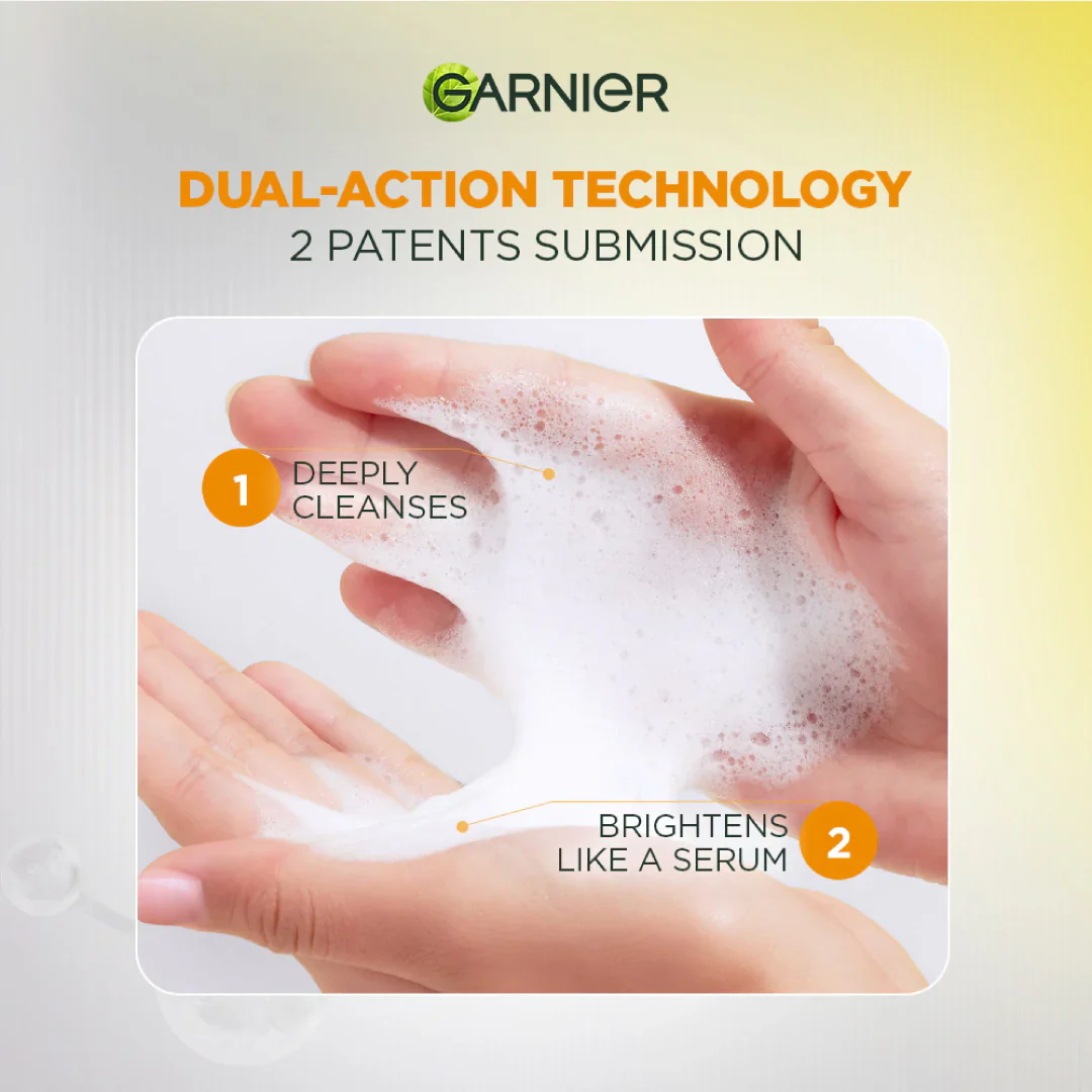 Garnier Fast Bright Serum Cleanser - Dual Action Foam Cleanser, Brightens in 1 Wash - For All Skin Types, Even Sensitive Skin - 100 ml - Image 4