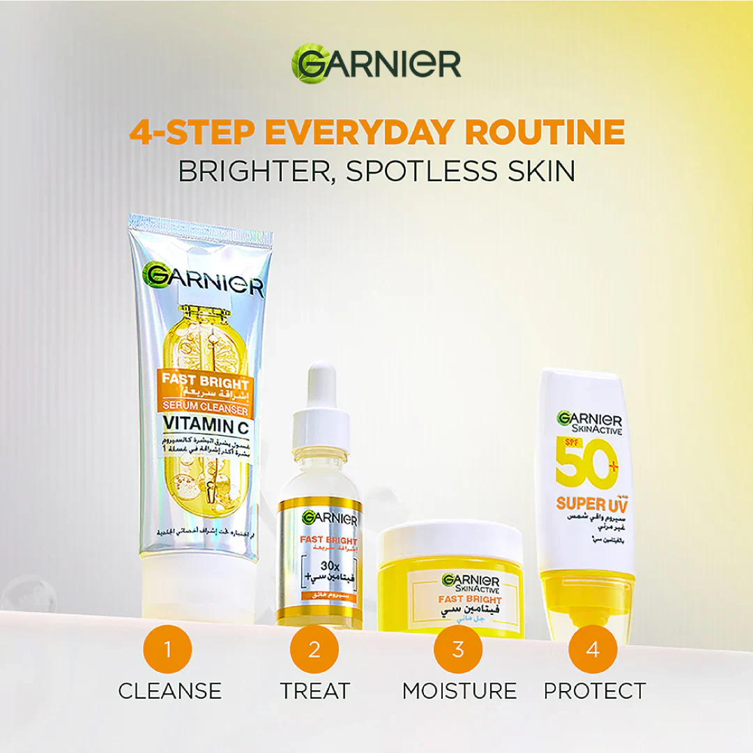 Garnier Fast Bright Serum Cleanser - Dual Action Foam Cleanser, Brightens in 1 Wash - For All Skin Types, Even Sensitive Skin - 100 ml - Image 9