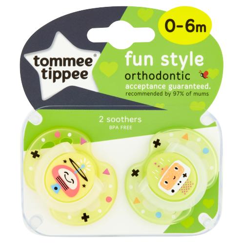 Soother Fun Style 0-6M -Pack of 2