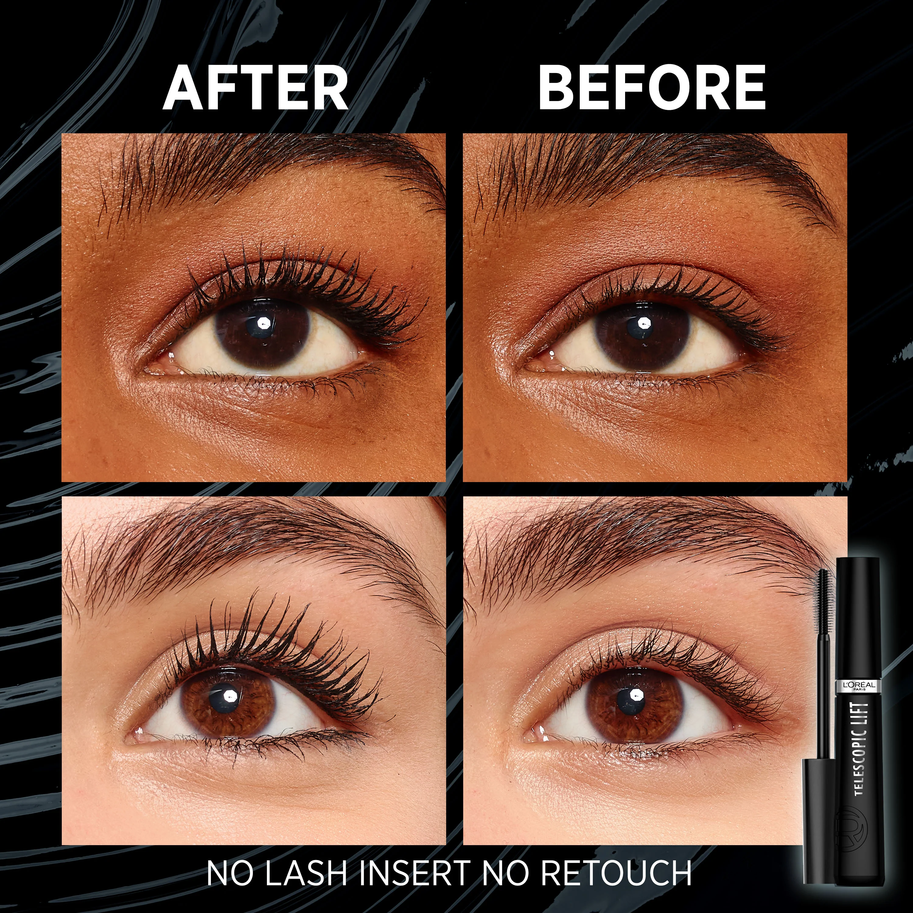 Telescopic Lift Washable Mascara, Lengthening and Volumizing, Lash Lift with Up to 36HR Wear - Image 4
