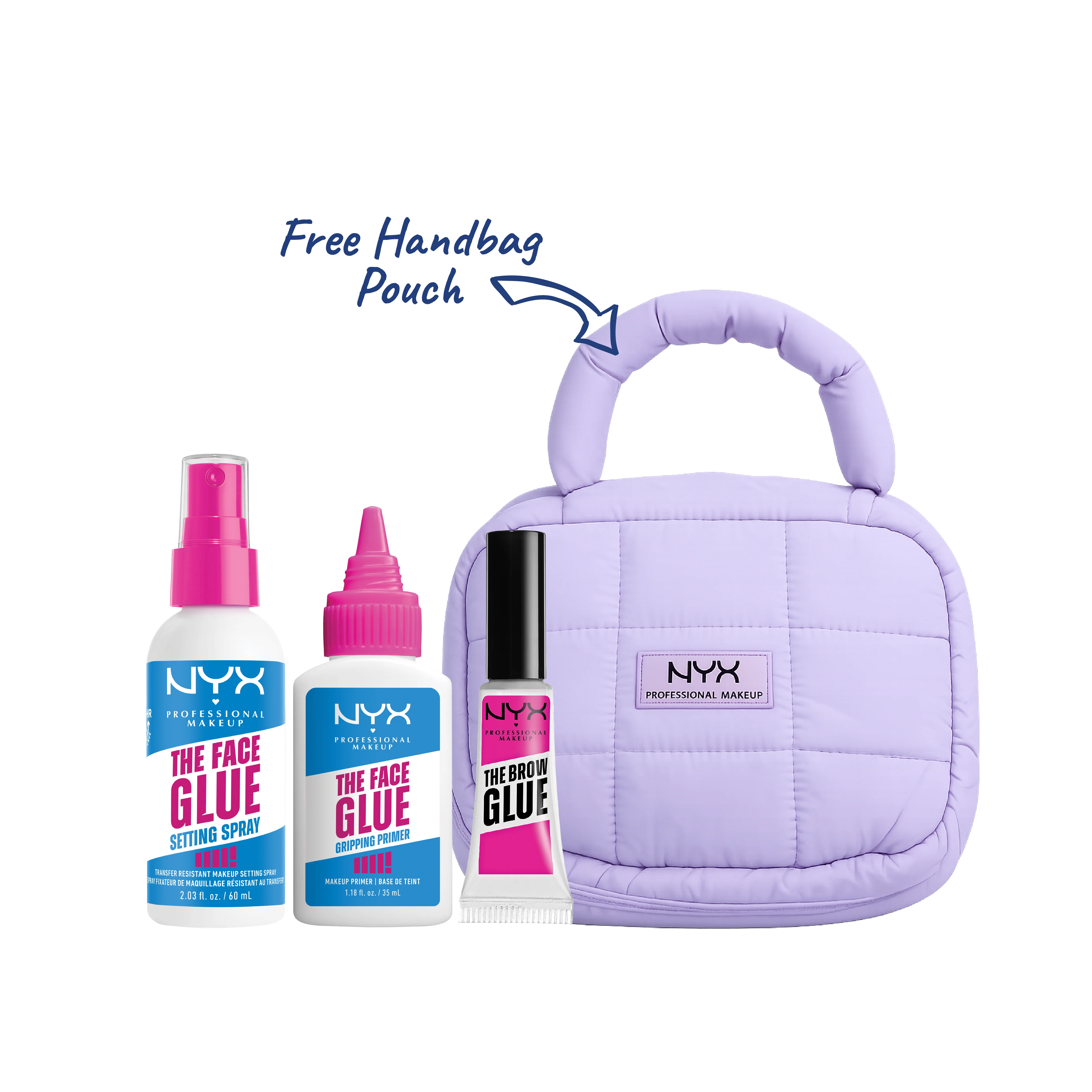 The Face Glue Primer + Setting Spray + The Brow Glue Instant Brow Styler + Gift