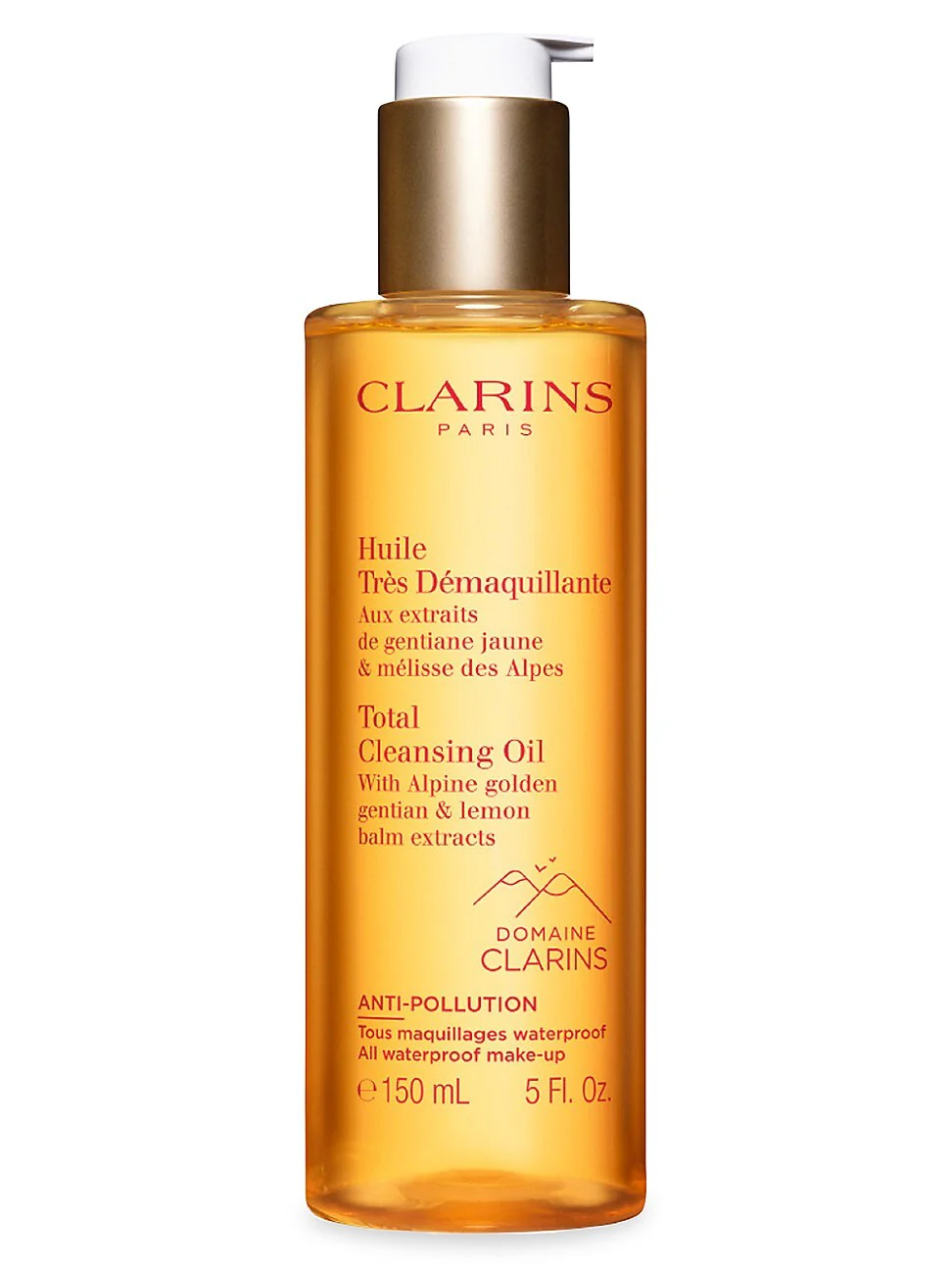 Total Cleansing Oil with Alpine Golden Gentian and Lemon Balm Extracts All Waterproof Make up 150ml